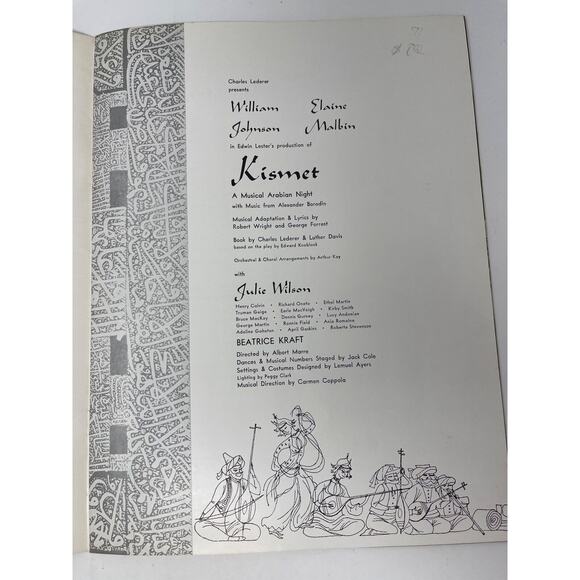 1955 Kismet Playbill and Program Taft Theatre Edwin Lester Julie Wilson - Picture 13 of 16